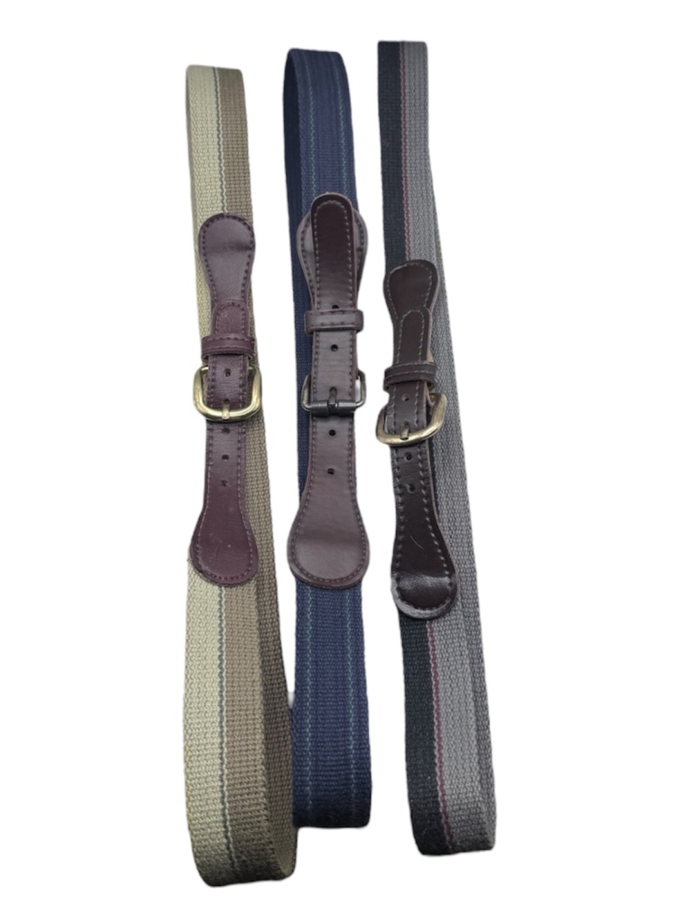 Vintage Women's Woven Belts Lot Set of 3 Striped Size 29 Y2K Streetwear